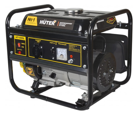 Генератор бензиновый 1.1 кВт 220 В бак 6 л, ручной стартер HT1000L HUTER Фотография_3
