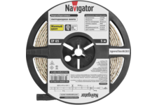 Лента светодиодная Navigator LEDх60/м, 5м, 4.8w/m, 12В, IP65, желтый