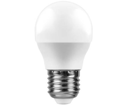 Лампа светодиодная LED 7 Вт Е14 2700К теплый матовый шар Фотография_0