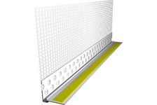 Профиль оконный примыкающий самоклеящийся с армирующей сеткой 6 мм/2.4 м с пыльником