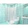 Мозаика Alta Cera Rainfall Aquamarine 305х305 мм, белый, голубой с орнаментом Фотография_2