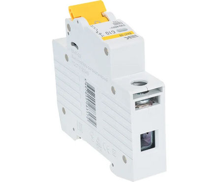 Выключатель автомат. 1 п 10А С ВА47-29 4.5 кА ИЭК Фотография_1