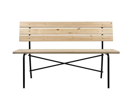 Скамейка дачная со спинкой 1200х615х890 мм LAKSI Фотография_1