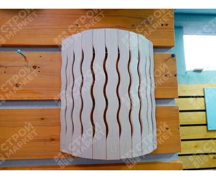 Абажур настенный для бани и сауны угловой Волна МА-7 липа Фотография_1