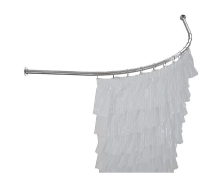 Карниз для ванной дуга 1.70х1.10 м нержавеющая сталь Фотография_1