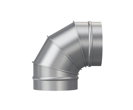 Отвод круглый оцинкованный d 100 мм/90° Фотография_3