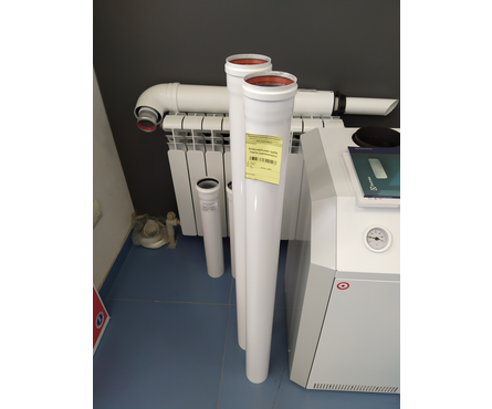 Коаксиальная труба D80/0.5 метр (удлинитель) Фотография_2