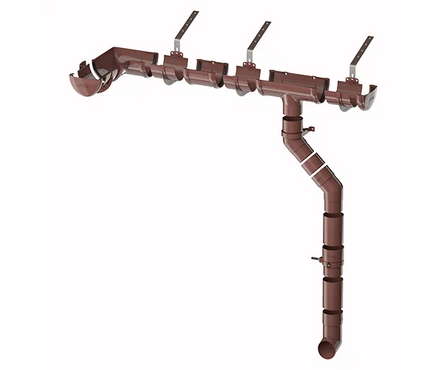 Труба водосточная ТехноНИКОЛЬ ПВХ коричневый (1.5 м) Фотография_2