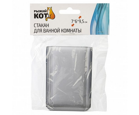 Стакан для ванной Оникс Рыжий кот Фотография_3