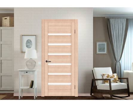 Дверь межкомнатная Капучино МЛ 7/11 со стеклом 800х2005 мм Фотография_1