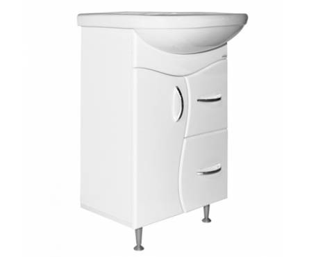 Тумба для ванной Mixline «Классик 52» с умывальником «Альфана 52» (ПВХ) Фотография_1