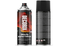 Аэрозольная краска черная жаростойкая +800°С DECORIX 520 мл