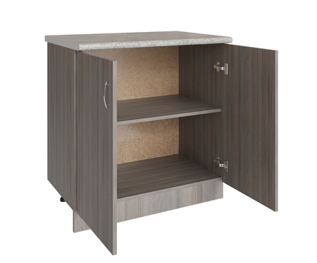 Стол-тумба кухонный распашные дверцы со столешницей 80 см ЛДСП ясень/шимо светлый Фотография_1