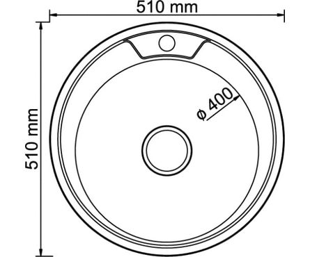Мойка D51 (0.8 мм) круг выпуск 3 1/2 18 см с сифоном ДЕКОР MIXLINE Фотография_1