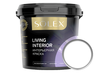 Краска интерьерная SOLEX LIVING INTERIOR износостойкая, база А, 1.3 кг