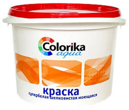 Краска ВД Colorika Agua супербелая шелковистая моющаяся для внутренних работ 1 кг