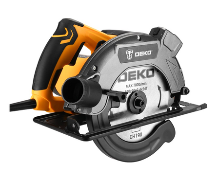Пила циркулярная (дисковая) 1800 Вт, 5000 об/мин, пропил 65 мм, диск 190 мм лазер DKCS1800-190 DEKO Фотография_1
