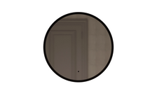 Зеркало круглое 600 мм Монако бесконт. сенсор светодиодная подсветки черное обрамление MIXLINE