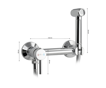 Смеситель с гигиенической лейкой хром 2066 GFmark Фотография_1