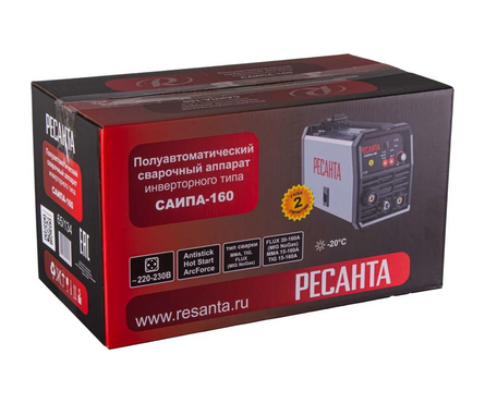 Сварочный аппарат инверторный полуавтоматический 160А, диам. э/п 4/0.8-1.0 мм САИПА-160 РЕСАНТА Фотография_9
