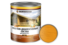 Защитно-декоративный состав ZERWOOD ZDS для древесины, калужница, 3 л