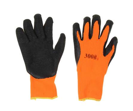 Перчатки акриловые утепленные Тора (оранжево-черные) Фотография_0