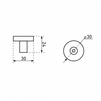 Ручка-кнопка мебельная StahiBuro AP2401 BL матовый черный (2 шт/уп) Фотография_2