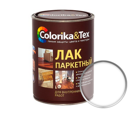 Лак паркетный алкидно-уретановый Colorika&Tex матовый 0.8 кг Фотография_0