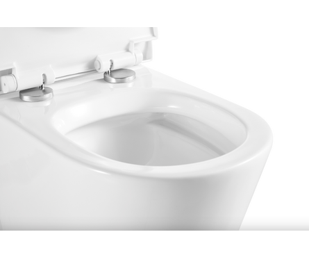 Унитаз подвесной безободковый K504 сиденье тонкое ДП, крепления EVA GOLD Фотография_3