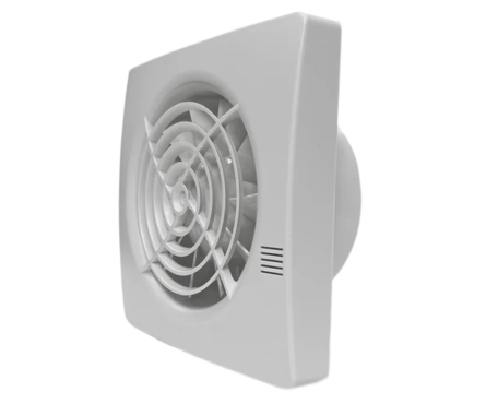 Вентилятор осевой вытяжной d 100 мм с укороченным патрубком Seicoi Floxy 100 White Фотография_1