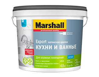 Краска ВД Marshall для кухни и ванной BW 4,5 л