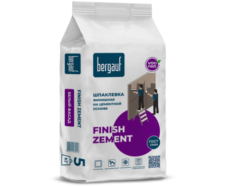 Шпаклевка БЕРГАУФ Finish Zement финишная цементная, белая, 0.3 мм-5 мм, 5 кг Фотография_0