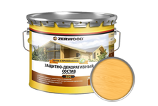 Защитно-декоративный состав ZERWOOD ZDS для древесины, сосна, 10 л