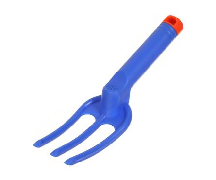 Вилка посадочная пластиковая с упором для большого пальца синяя Фотография_0