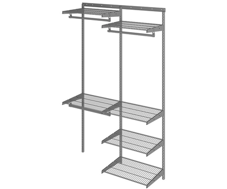 Гардеробная система Optima G120 2050x1300x450 мм графит ПРАКТИК Фотография_3