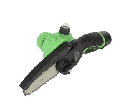 Пила цепная аккумуляторная 100 мм 12 В Li-ion 2 АКБ 1.5 А*ч, ЗУ GreenSaw 12 ZITREK Фотография_1