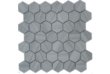 Мозаика Caramelle Mosaic Pietrine Hexagonal Marmara grey полированная, 292х298х6 мм, чип 23х40 мм