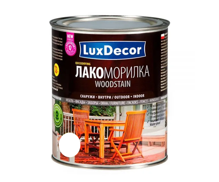 Лакоморилка для дерева LUXDECOR акриловая, Белая, 0.75 л Фотография_1