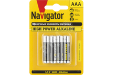 Элемент питания Navigator алкалиновая R03 ААА (4 штуки)