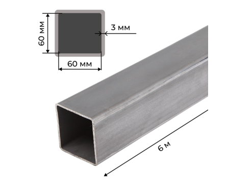 Труба профильная 60х60х3 мм (6 м) Фотография_1