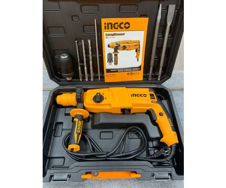 Перфоратор 800 Вт, 2.5 Дж, 3-реж. SDS+, пласт. кейс INGCO Фотография_4