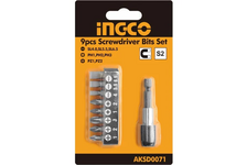 Набор бит с держателем 9 предметов INGCO