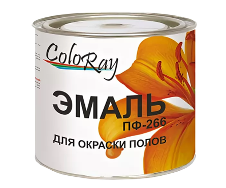 Эмаль для пола Сoloray ПФ-266, золотисто-коричневая  (0.9 кг) Фотография_0