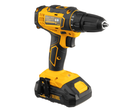 Дрель-шуруповерт 18 В 2шт Li-ion акк. 2 Ач, 25Нм, 0-400/0-1500 об/мин, 2 скорости CDL-18-02BM DENZEL Фотография_1