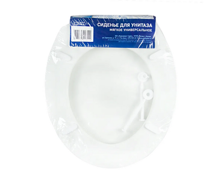 Сиденье для унитаза мягкое (белое) Фотография_1