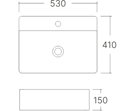 Умывальник на столешницу 530х410х150 мм A060 EVA GOLD Фотография_3