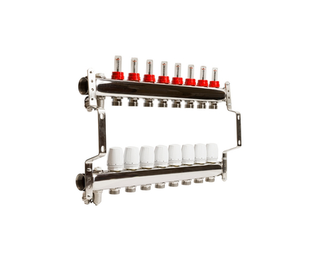 Коллекторная группа VRT 8 выходов, 1x3/4'', с расходомерами в сборе Фотография_0