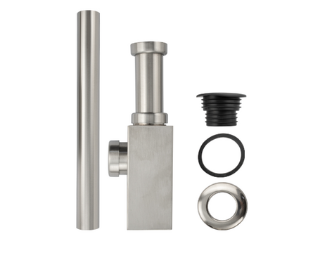 Нижняя часть сифона для умывальника квадратный Сатин BRIMIX Фотография_1