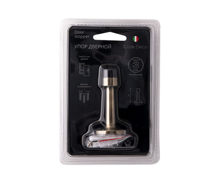 Упор дверной настенный DS-0018-AB бронза CODE DECO Фотография_2