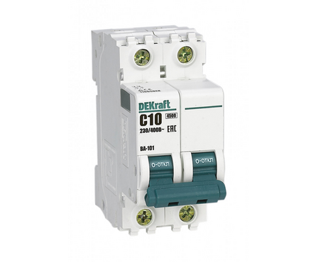 Выключатель автоматический модульный 2п C 10А DeKaft 11065DEK SCHNEIDER ELECTRIC Фотография_0
